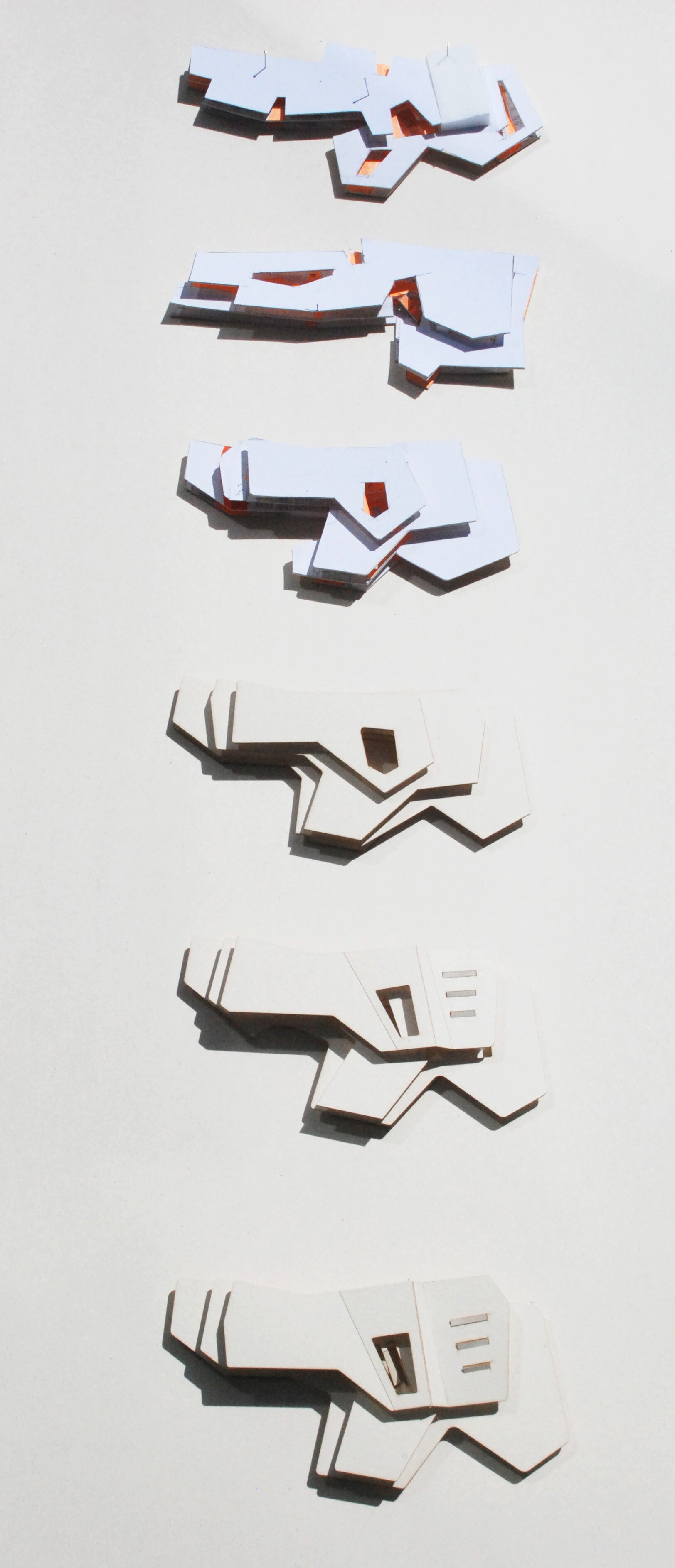 Project by Behnisch Architekturbuero, Gotthard-M&uuml;ller-School Bernhausen. Building study using physical models.